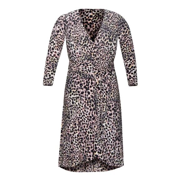RACHEL RACHEL ROY Womens Pink Front Cascade Long Sleeve Midi Dress Plus 22W - Picture 1 of 2